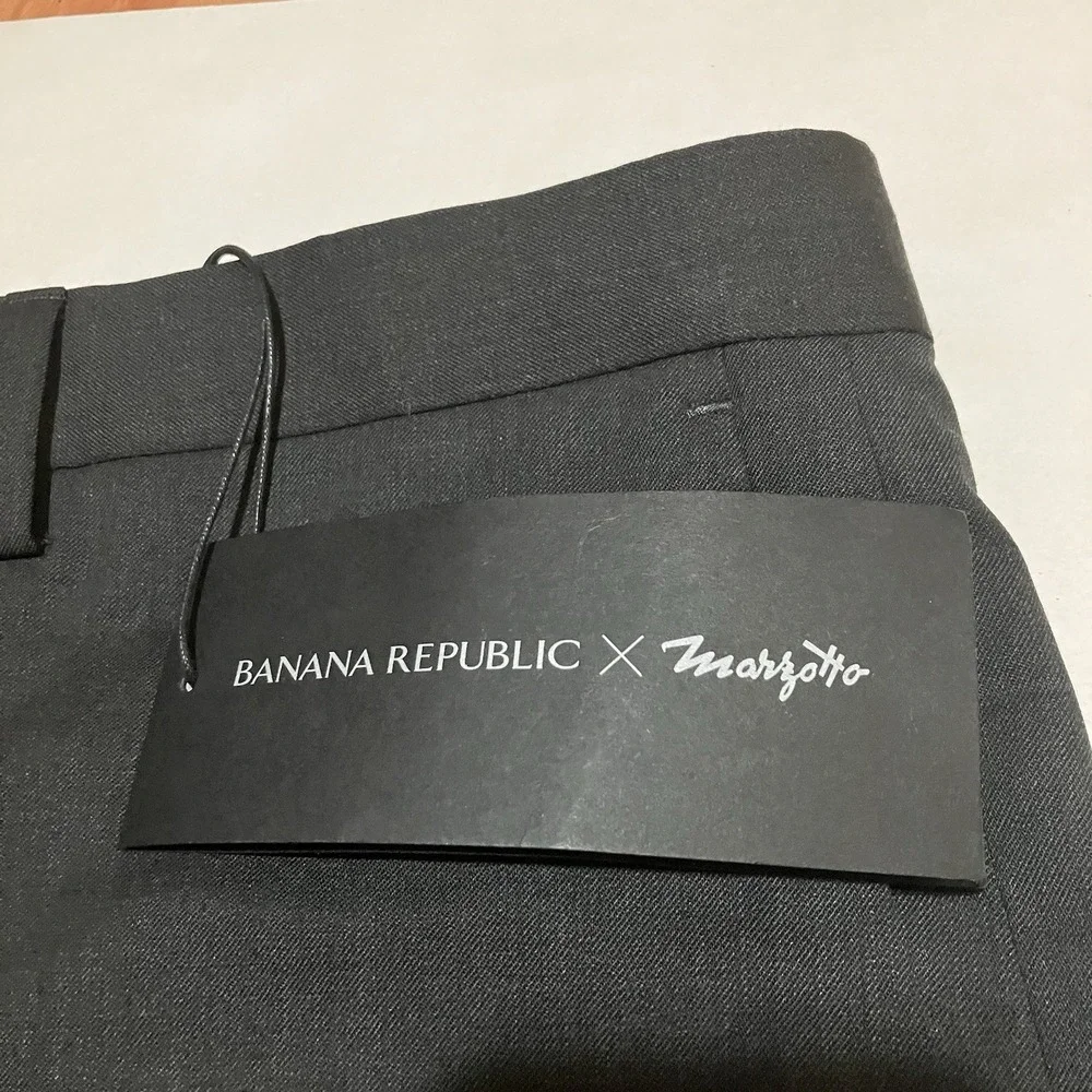$170 Banana Republic x Marzotto Super 120's Wool Standard Fit Gray 36 X‎ 30